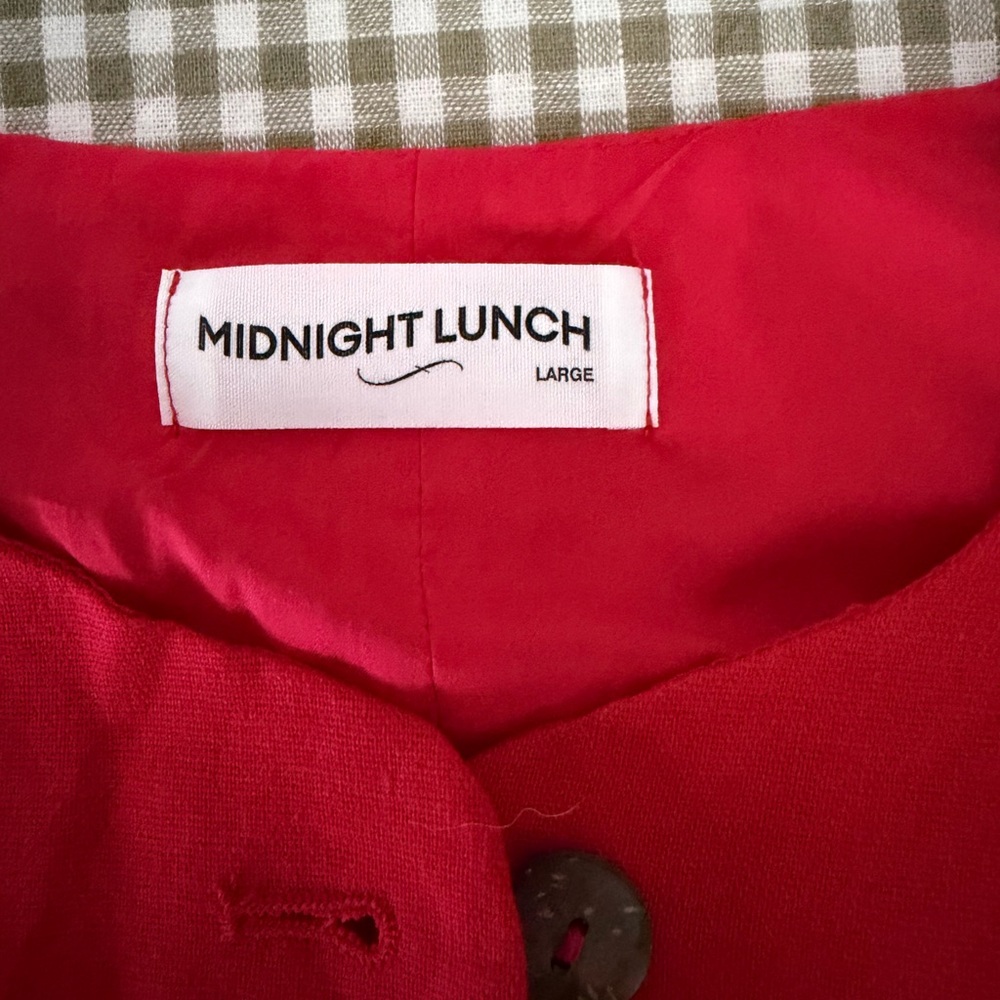 Red Sleeveless Button-Front Tunic Top - Picture 2 of 2